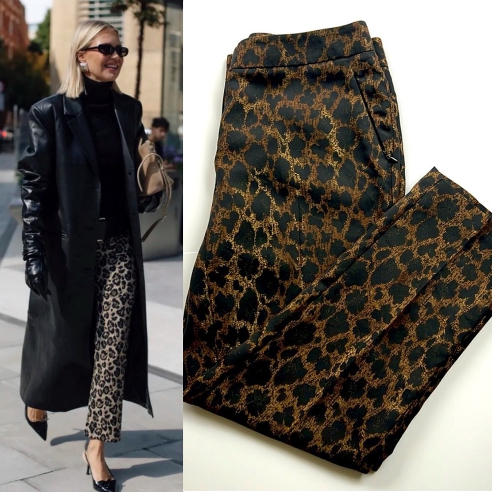 NWT • Chicos Animal print Pant • Size 6 (0.5) - Picture 1 of 10